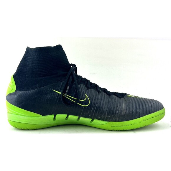 Nike Mercurial X Black Green Lace Up High Top Men’s Sneakers 831976-034 Sz 12.5